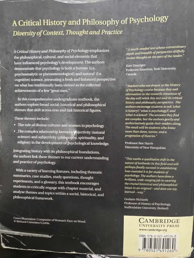 A Critical History and Philosophy Book York university