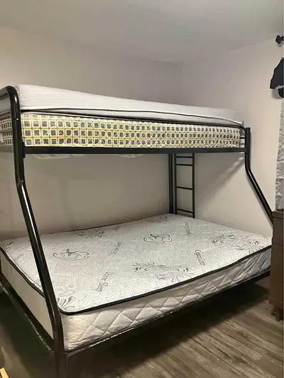 Brand New Metal Single Over Double Bunk Bed With Mattresses, View more