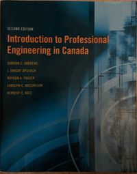 Introduction to Professional Engineering in  Canada- 2nd Edition