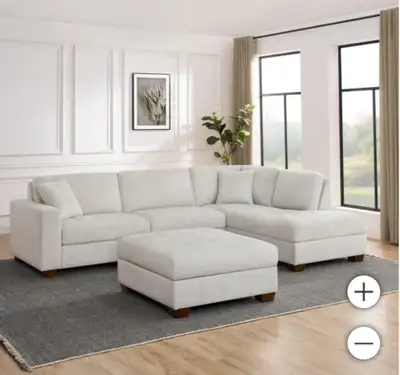 Brand new fabric sectional, View more