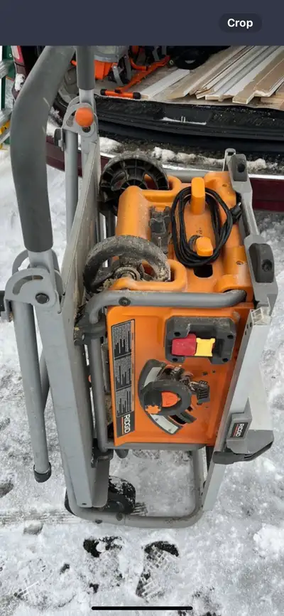 I have a used 10 inch Ridgid 15 Amp with stand for $350 all my items are selling at 78 Lincoln Wella...