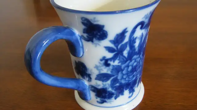 New Blue Floral Coffee Mug514439935060889602
