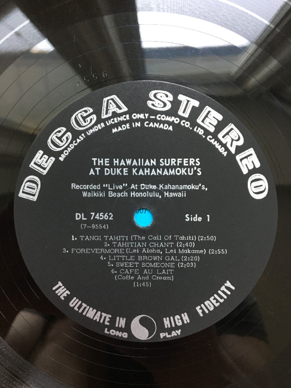 The Hawaiian Surfers At Duke Kahanamoku's - Vintage Vinyl LP in CDs, DVDs & Blu-ray in City of Toronto - Image 3