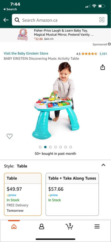 BABY EINSTEIN Discovering Music Activity Table in Toys in City of Toronto - Image 4
