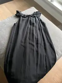 Silk Black Dress -Size Small