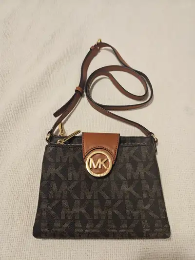 Michael Kors Tan Monogram Fulton Crossbody Bag, View more