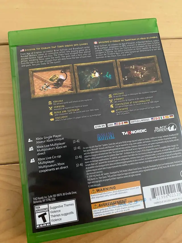 Titan Quest xbox one game in XBOX One in Laval / North Shore - Image 3