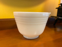 Vintage PYREX Hamilton Beach Milk Glass Footed Mixing Bowl