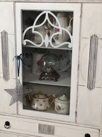 Restored&Refinished Antique Walnut China Cabinet, Distressd&MORE