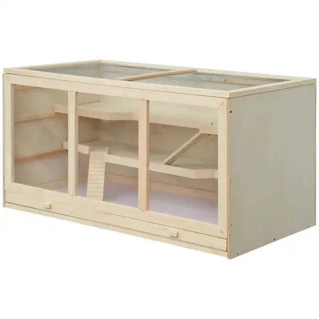 45.3"x22.4"x21.7" Wooden Hamster Cage Rat Cage, Natural Wood in Accessories in Markham / York Region - Image 11