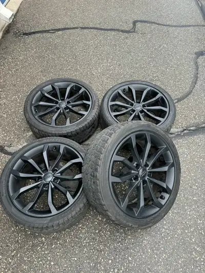 18 inch rims Original Audi rims Oem Audi rims Audi rims S line rims Audi wheels • plasti dipped blac...
