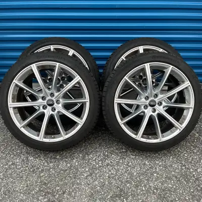 Wheels: Silver "Audi Sport" 21 Inch OEM Fitment: RS6 & RS7 & Q5 & SQ5 Quantity: 4 Tire Pressure Sens...