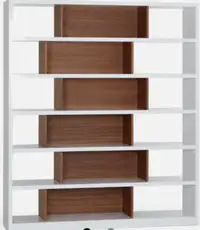 Structure Chicago lacquered oak veneer bookcase