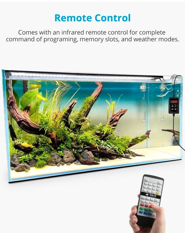 NICREW RGB+W 24/7 LED Aquarium Light with Controller in Other in City of Toronto - Image 4