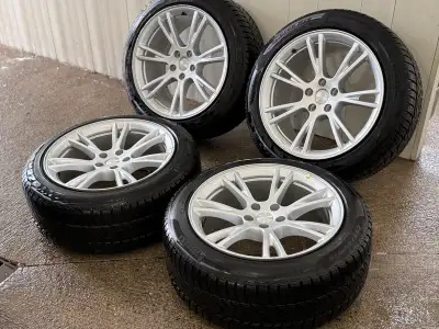 Selling my model y winter set . Oem tesla wheels with tesla tpms sensors and pirelli sottozero tires...