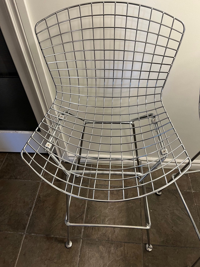 Chromed Wire Frame Bar Height stools - $120 each in Chairs & Recliners in Calgary - Image 4