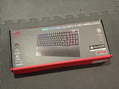 Selling my ROG Strix Scope II 96 Wireless keyboard. It boasts ROG NX Snow mechanical switches for re...