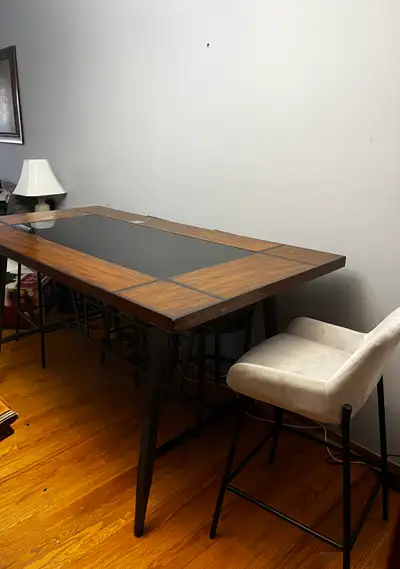 Metal/wood/glass Table, View more