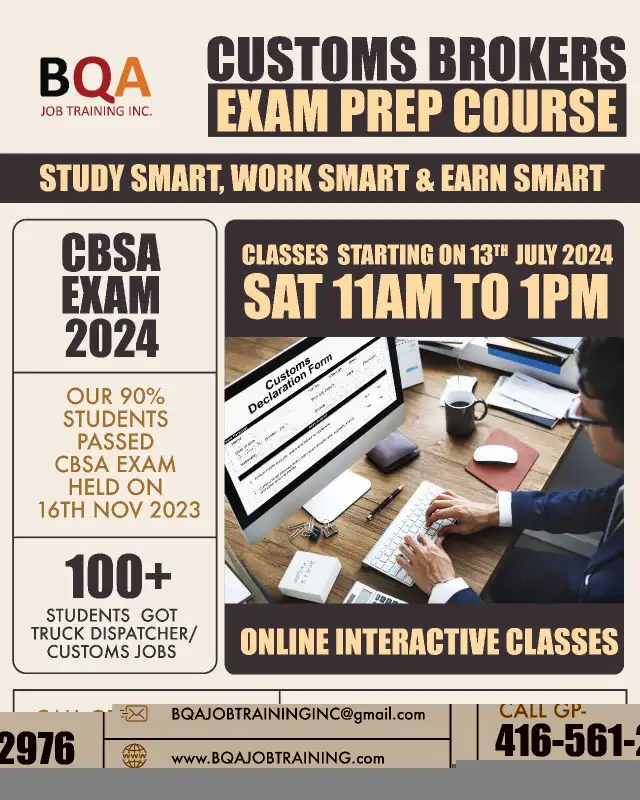 CUSTOMS PROFESSIONAL EXAM PREP COURSE 13JUL2464661858051202120