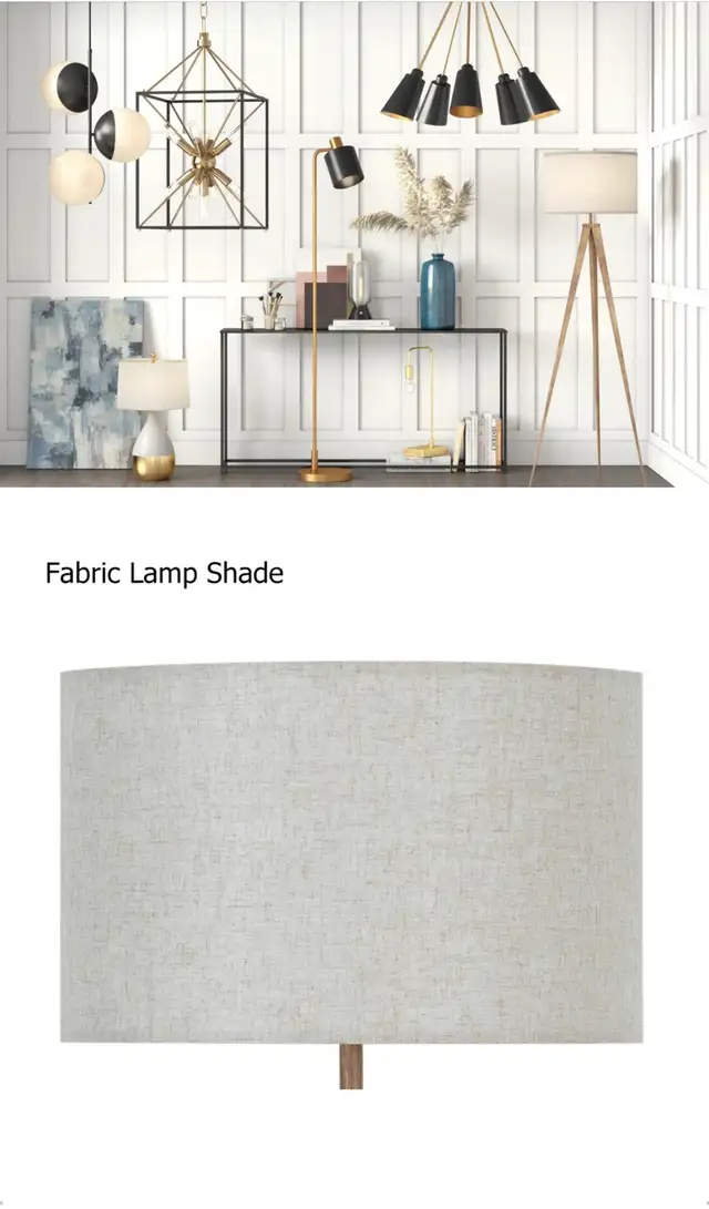 Modern 61” Tripod Floor Lamp – Metal Base with Drum Shade in Indoor Lighting & Fans in Oshawa / Durham Region - Image 6