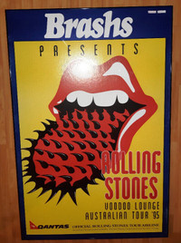 Rolling Stones Voodoo Lounge Poster Brashs 1995 Australian Tour