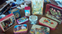 10 Old Tins from England, 4 are "Blue Bird" 1 for $15; 2 for $25