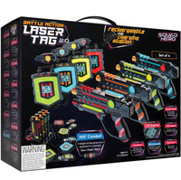 Rechargeable Laser Tag 360° Sensors + Innovative LCDs, 4 Set