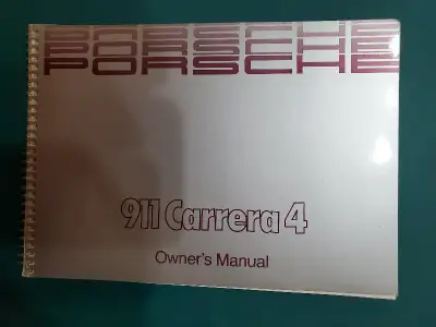 Original Owner's manual for 1989 Porsche 911 Carrera 4. Not sure if it's good for any other years. O...