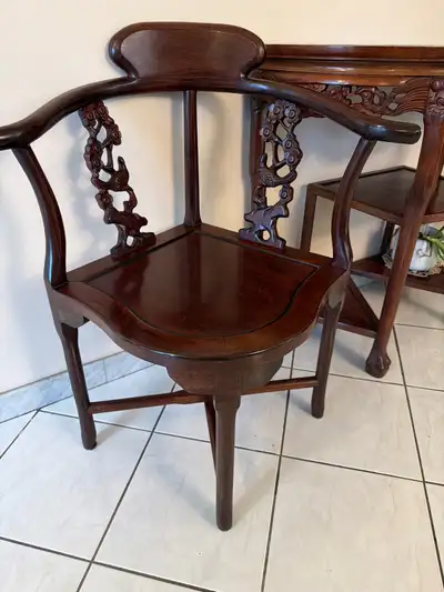 console, chairs and mirror , View more