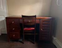 *Must pick up today* Wooden Desk & Chair - Student Furniture