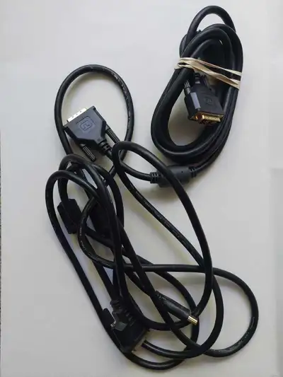 VGA male < - > VGA male cable each for $3; HDMI male < - > HDMI male cable each for $3; HDMI male <...