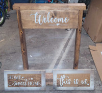 Welcome Hanging Basket Sign