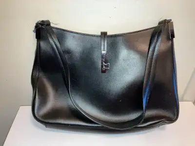 Le Saunda Black Leather Shoulder Bag, View more