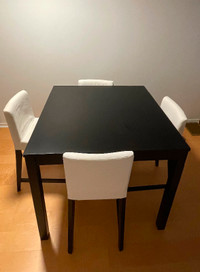 BJURSTA Bar table + 4x BERGMUND bar stool