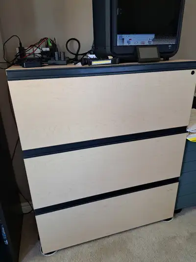 Beautiful Wood 3-Drawer Filing Cabinet, View more