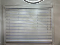 Two Levolor Faux Wood Blinds