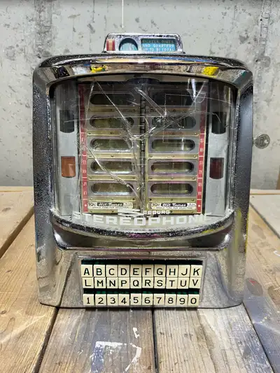 Vintage Seeburg Wall-O-Matic 200 jukebox wallbox from the mid-1950s. These were mounted in diner boo...
