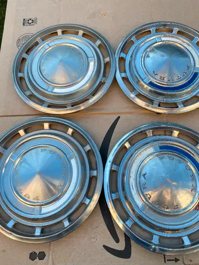 62 63 Ford Falcon Futura Hub Caps 13" Set of 4 Wheel Covers Hubcaps 1962 1963