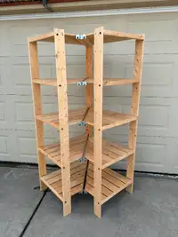 solid wood corner shelf