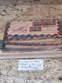 20 historic old letters and first flights Envelopes and stamps