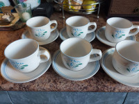 Set of 6 vnt cups and saucers (fascino)