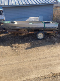 12’ Harber craft and trailer