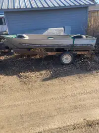 12’ Harber craft and trailer