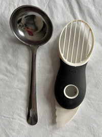 Kitchen items / egg slicer / & gravy / sauce spoon