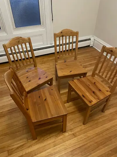 Set of Wooden Dining Chairs, View more