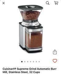 Cuisinart® Supreme GrindAutomatic Burr Mill, Stainless Steel,32 