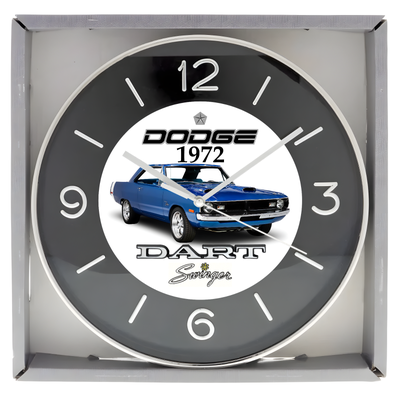 Brand new boxed wall clock approximately 10 inches in diameter featuring Custom designed artwork. Cl...