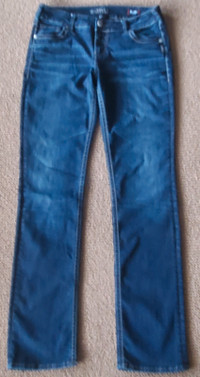 2 PAIRS OF "SILVER SUKI" MID STRAIGHT SUPER STRETCH BLUE JEANS