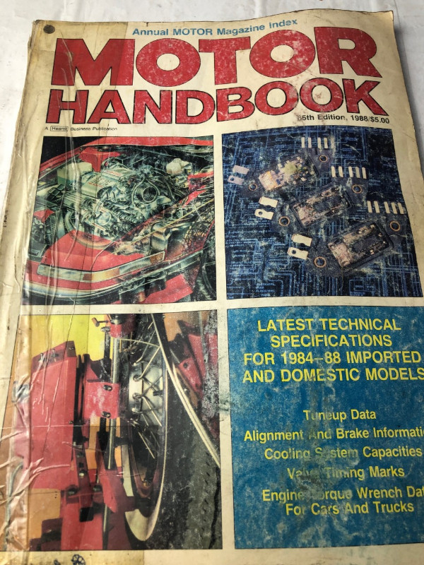 1984 1988 ANNUAL MOTOR 65TH EDITION SPECIFICATIONS #M0086 in Textbooks in Edmonton