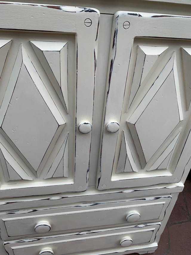Farmhouse Armoire & Matching Nightstand in Dressers & Wardrobes in Edmonton - Image 4